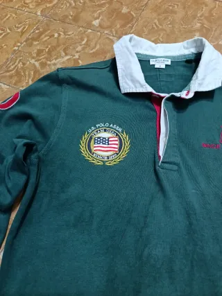 Polo U.S. Polo Assn. Manga Larga Verde 00s Rugby