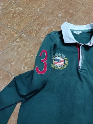 Polo U.S. Polo Assn. Manga Larga Verde 00s Rugby