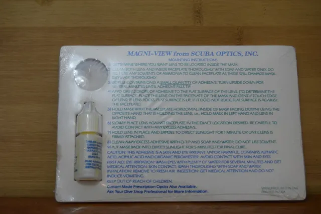 Magni-View Scuba Optics +3.00 Lente Aumento