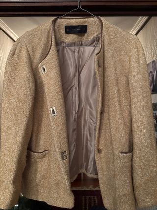 Chaqueta Zara Beige Talla M