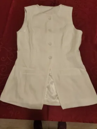 Chaleco blanco mujer