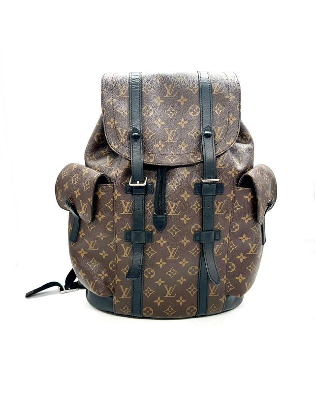 Mochila Louis Vuitton Christopher Marrón/Negra