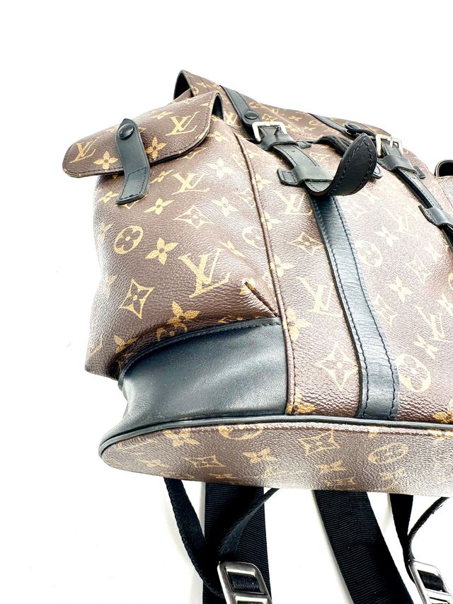 Mochila Louis Vuitton Christopher Marrón/Negra