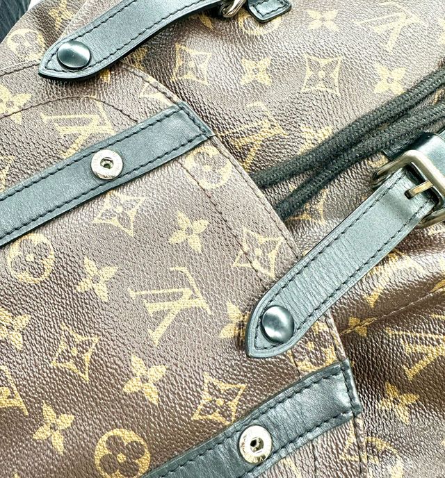 Mochila Louis Vuitton Christopher Marrón/Negra