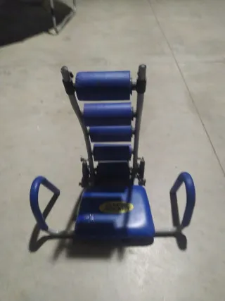 Silla de abdominales azul