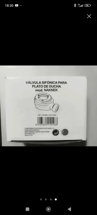 Válvula sifónica para plato de ducha Naknek