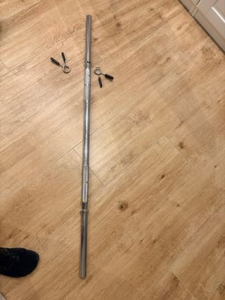 Barra y discos pesas gimnasio body pump