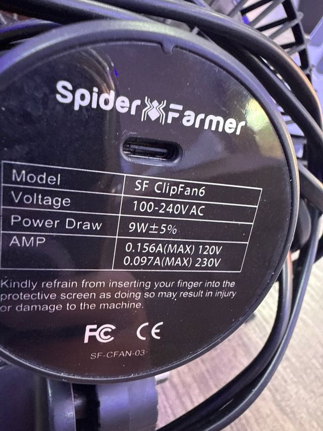 Ventilador Clip Spider Farmer 6 Pulgadas