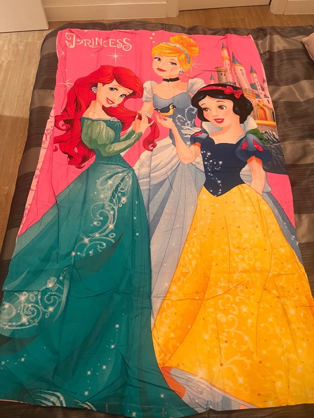 Funda nórdica y almohadón Princesas Disney