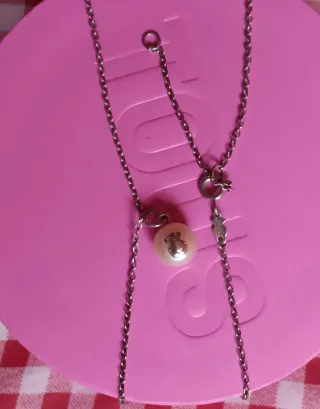Collar Tous Perla Oso Plata
