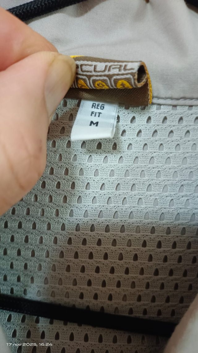 Camisa Rip Curl Beige y Azul Talla L