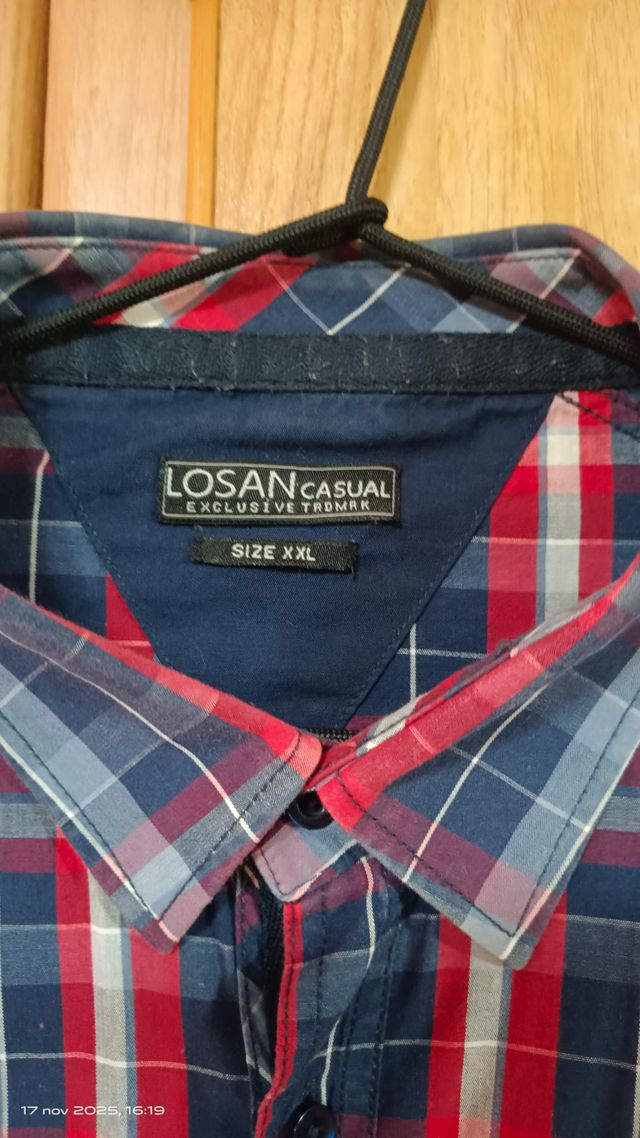 Camisa Rip Curl Beige y Azul Talla L