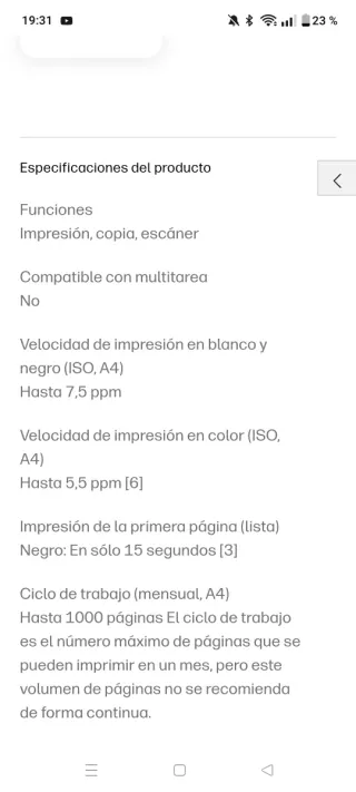 Impresora HP Gris y Blanca