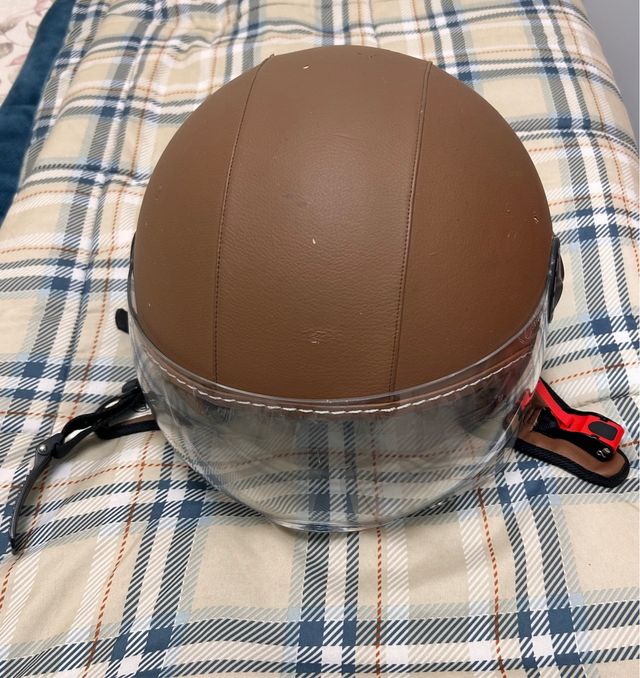 Casco moto ride motorcycles marrón con visera