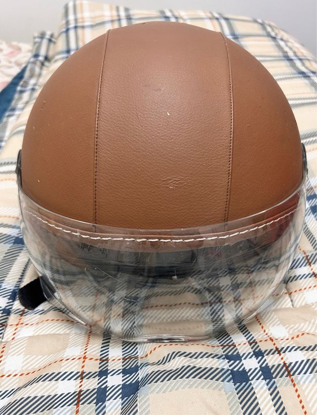 Casco moto ride motorcycles marrón con visera