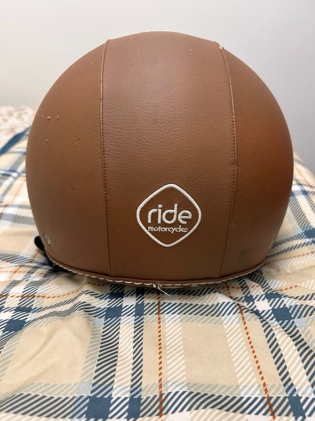 Casco moto ride motorcycles marrón con visera