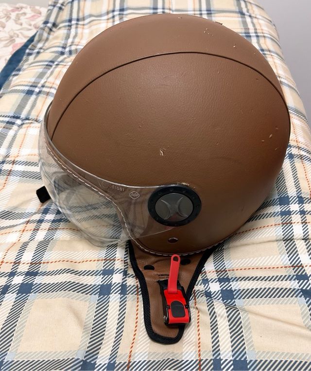 Casco moto ride motorcycles marrón con visera