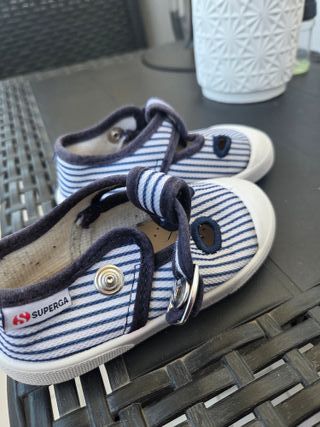 Superga Scarpe Bambino Righe Blu