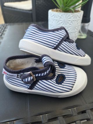 Superga Scarpe Bambino Righe Blu