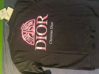 Sudadera Dior Negra con Logo Rosa