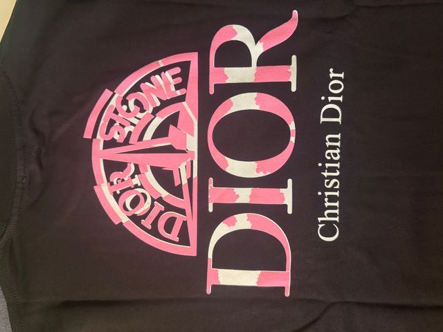 Sudadera Dior Negra con Logo Rosa