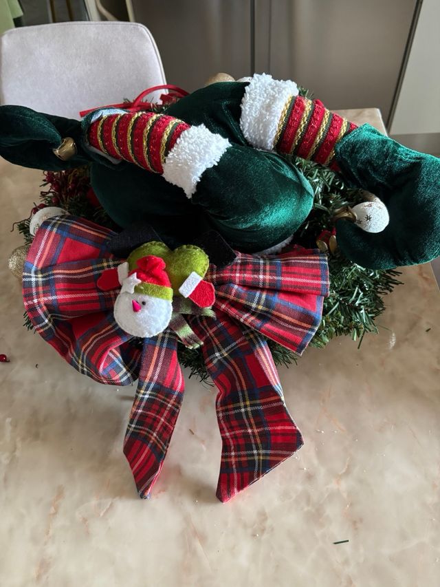 Addobbi Natale Elfo Tessuto