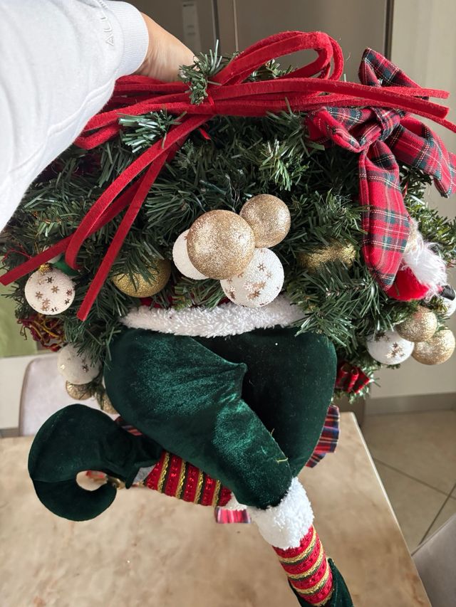 Addobbi Natale Elfo Tessuto