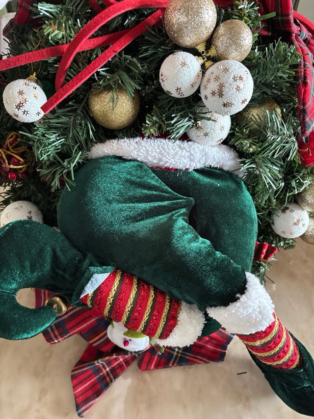 Addobbi Natale Elfo Tessuto