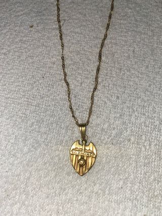 Cadena y colgante Valencia CF Oro 18K Peso 3’44gr