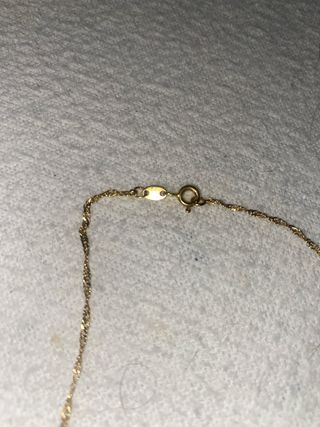 Cadena y colgante Valencia CF Oro 18K Peso 3’44gr
