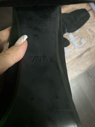 Botines Zara ante negro tacón plataforma t41