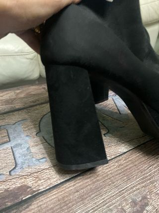 Botines Zara ante negro tacón plataforma t41