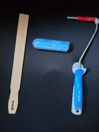 Kit pintura (mini rodillo, mango, bandeja y palo)