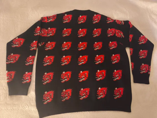 Jersey Negro Estampado Hombre