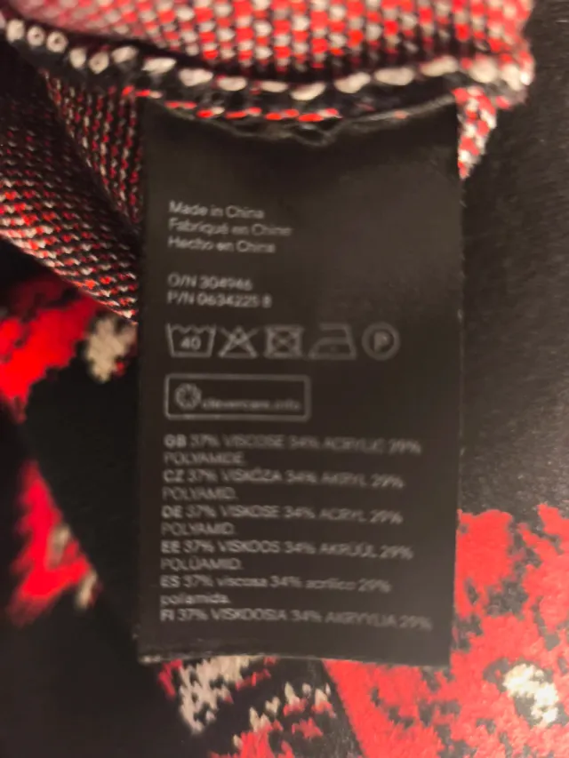 Jersey Negro Estampado Hombre