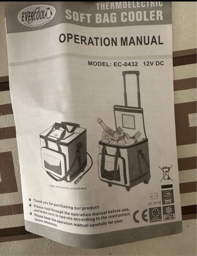 Nevera portátil con cable 12V