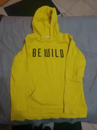 Felpa gialla BE WILD ragazzo
