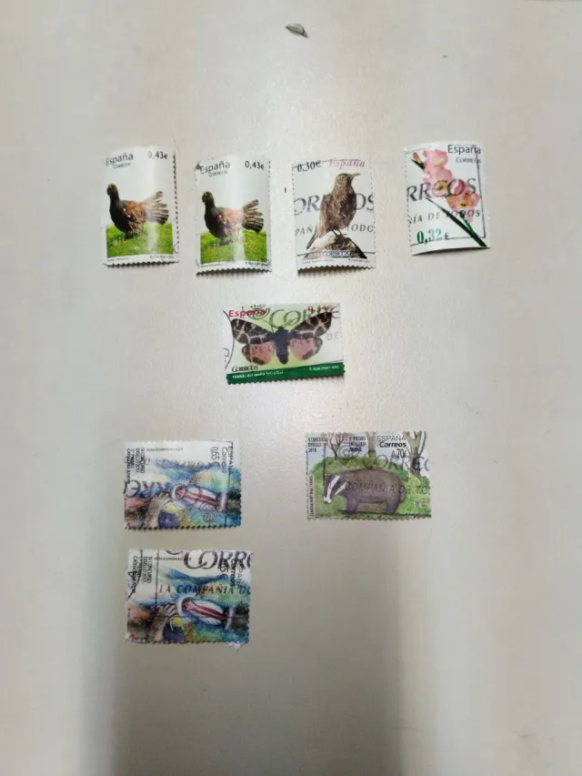 Lote di timbri dalla Spagna
