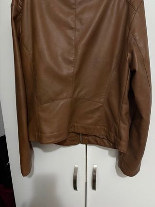 Chaqueta polipiel marrón Lefties Talla XL