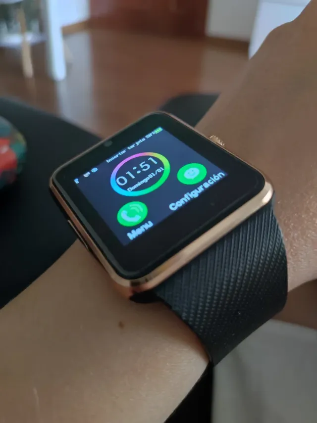 Reloj Inteligente Willful Negro y Dorado