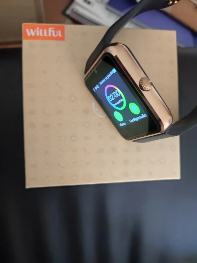 Reloj Inteligente Willful Negro y Dorado