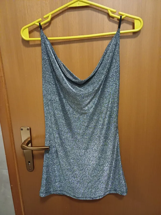 Maglia donna nero effetto lurex