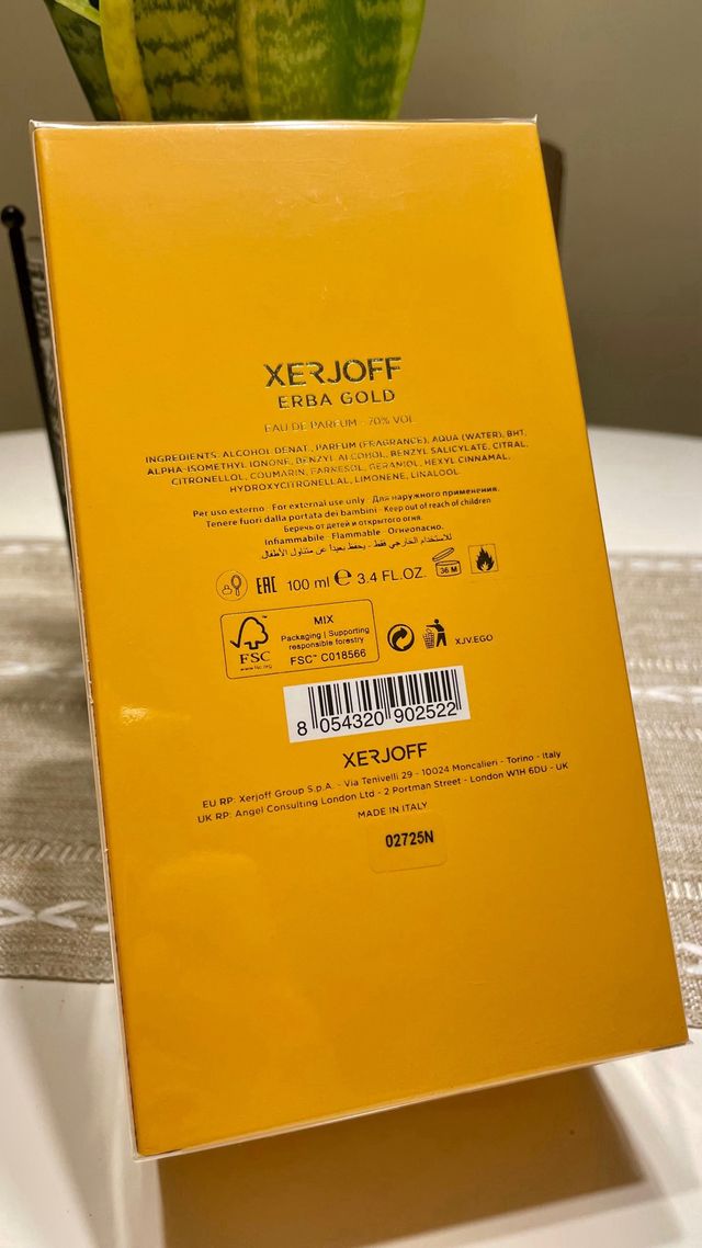 Xerjoff Erba Gold Eau de Parfum 100ml