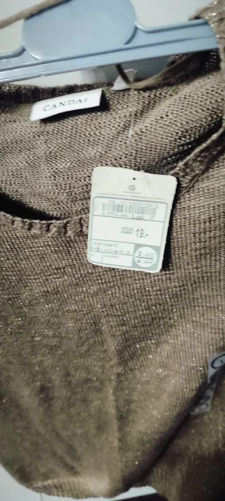 Jersey mujer marrón/dorado talla L