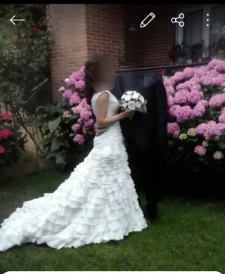 Vestido de Novia con Cancán
