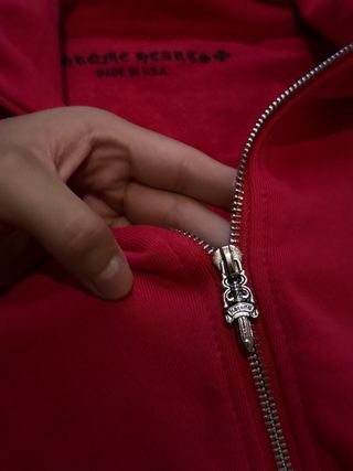 Sudadera Chrome Hearts Roja con Llamas