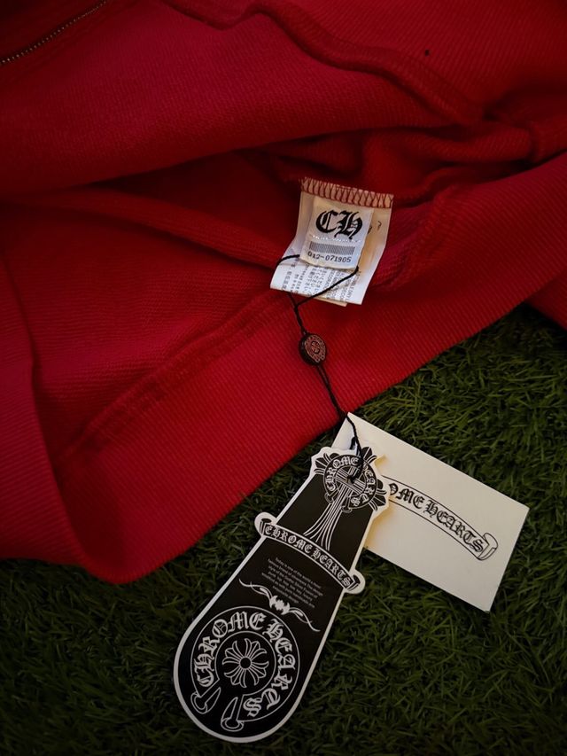 Sudadera Chrome Hearts Roja con Llamas