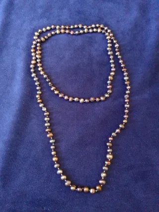 ♠️Collar de perlas negras aguadulce