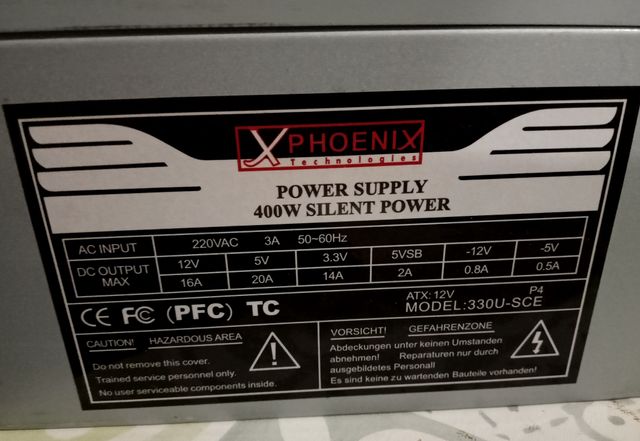 Fuente Alimentación PC 400W