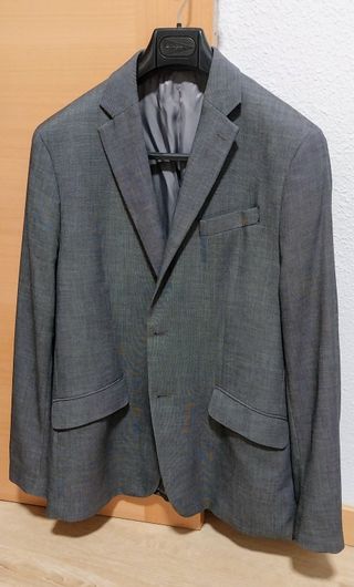 Americana Mango Talla 54 Gris